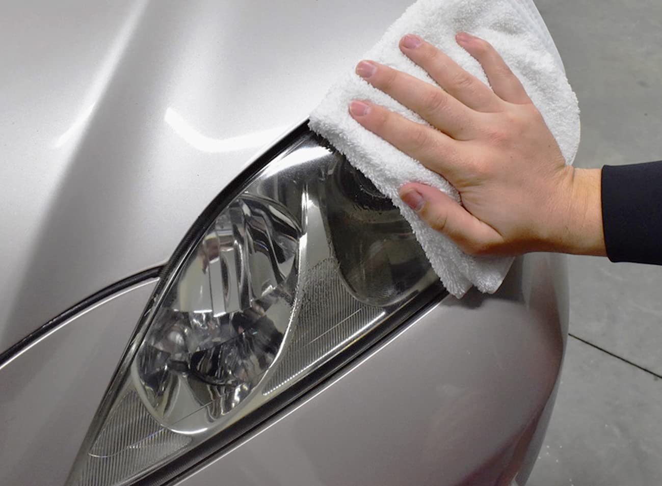 polish the surface of headlights