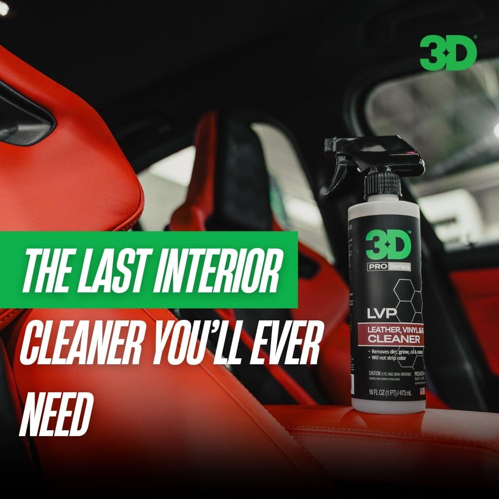 Multi-purpose interior cleaner safe for leather, vinyl, plastic, cloth, and metal.