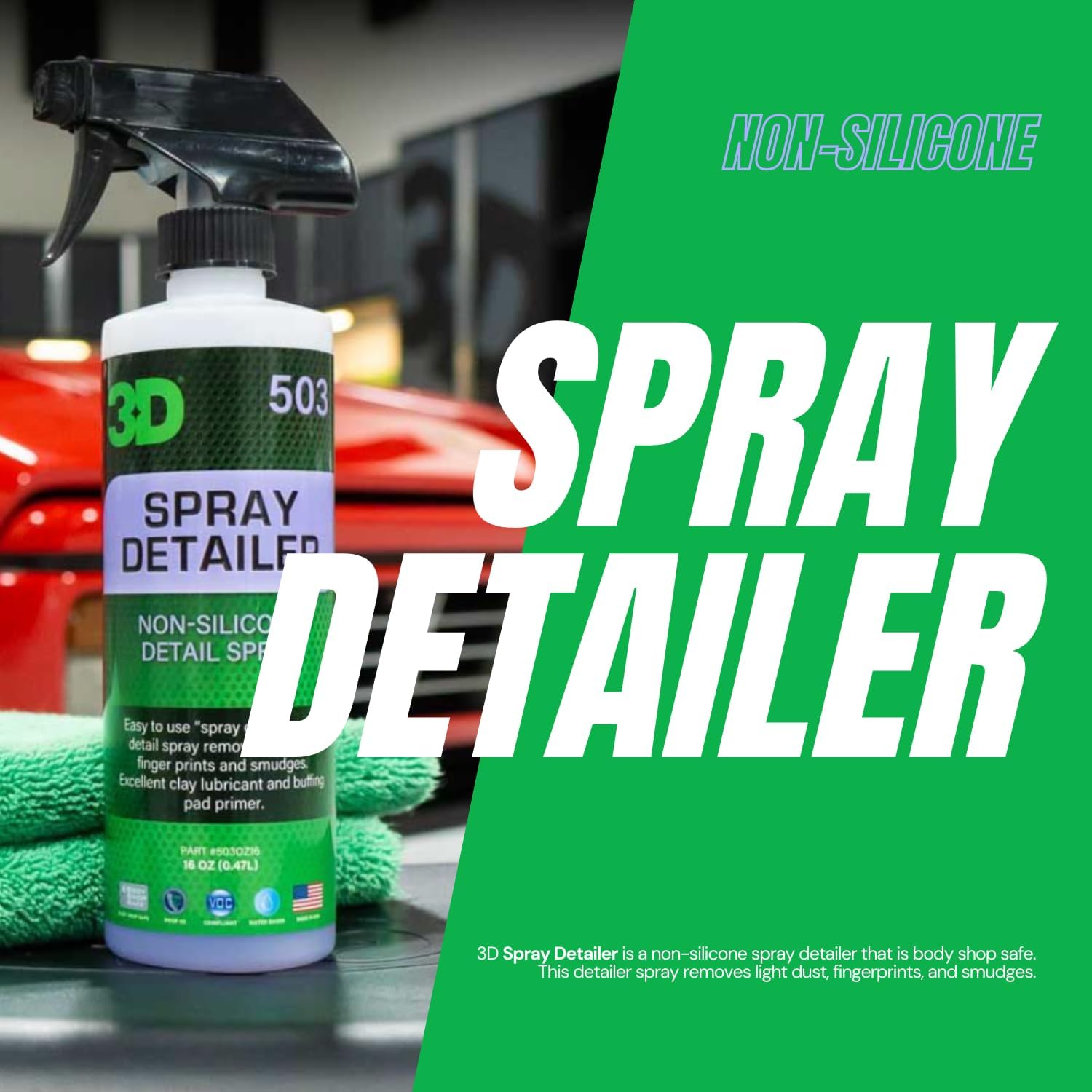 Detailer Sprayer Spray Detailer - Silicone-Free Body Shop Safe Car Detailer