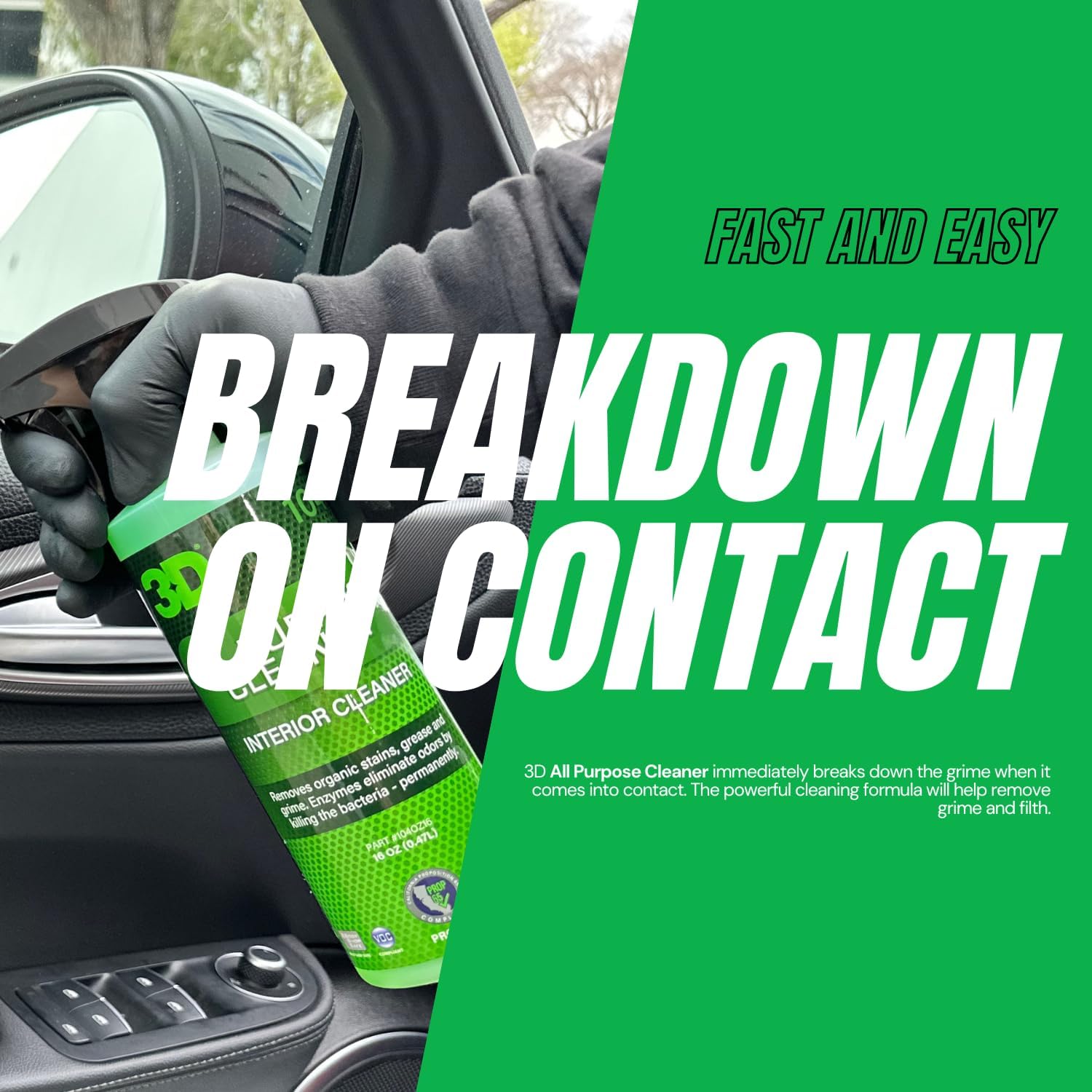 biodegradable all-purpose cleaner that removes grease, stains, and odors effectively