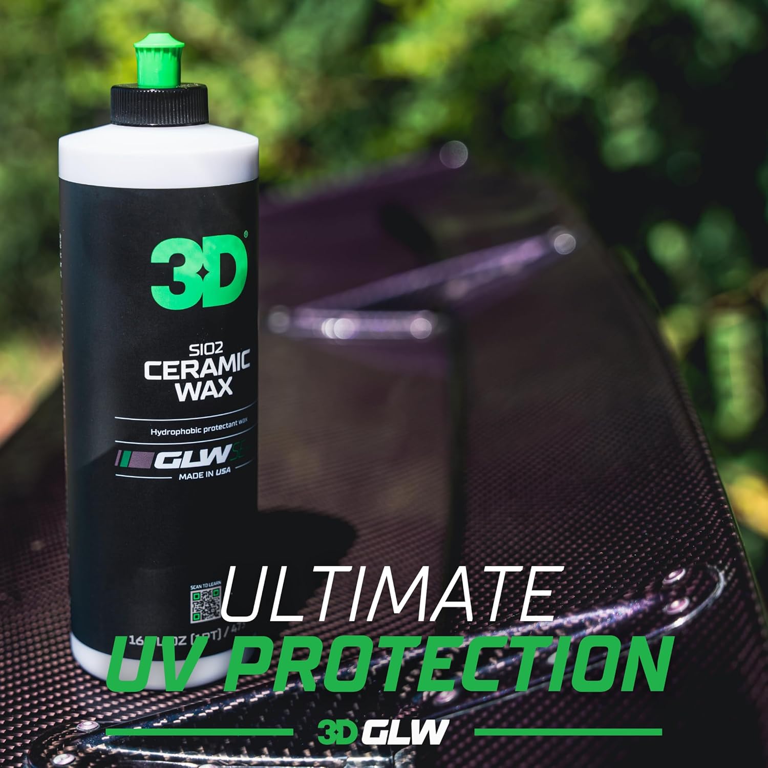 Silicon Dioxide (SiO2) technology provides a layer of hyper hydrophobic protection against water spots, brake dust, road grime, and other contaminants for a long period of time.