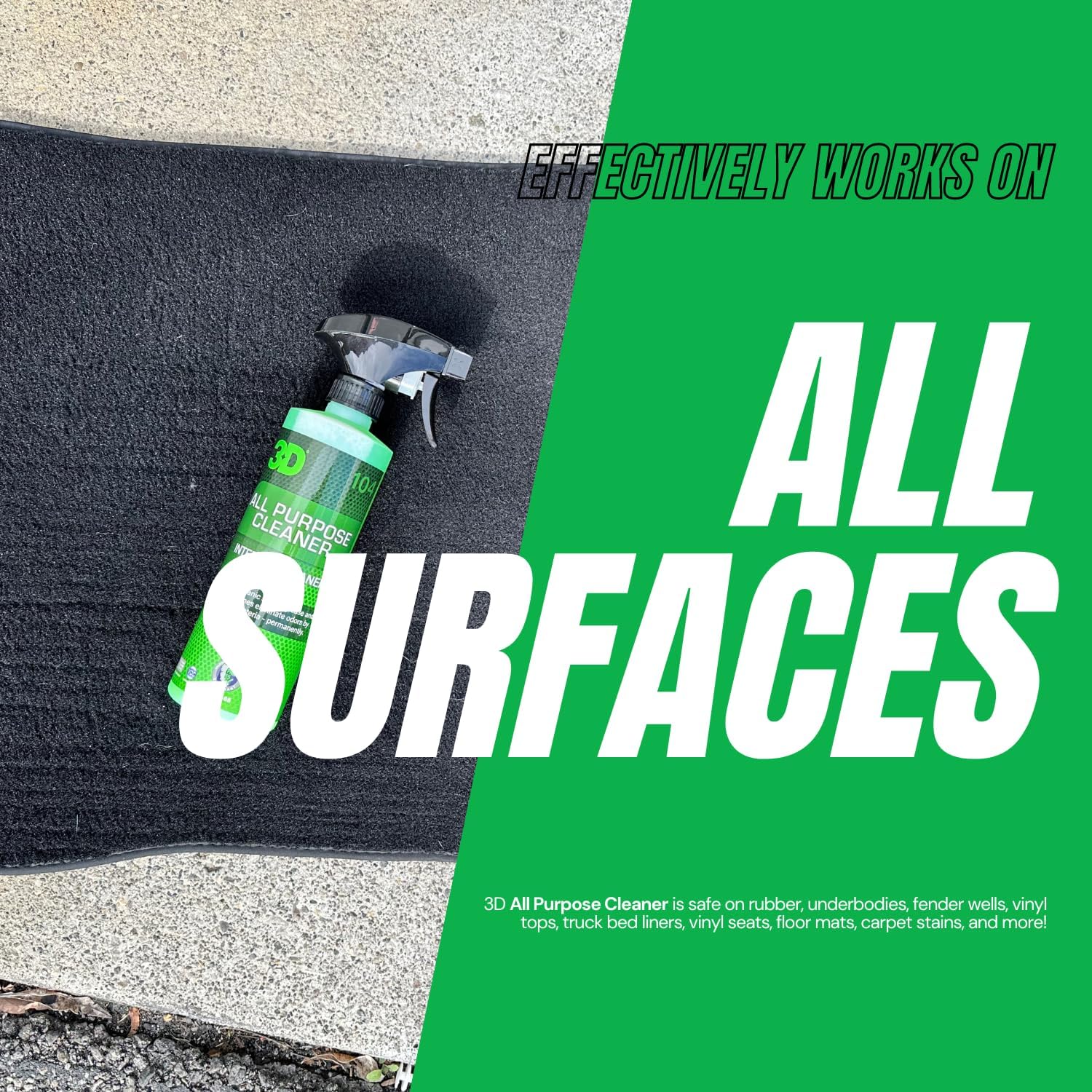 3D All-Purpose Cleaner (APC) is a professional-grade cleaner for interior and exterior surfaces