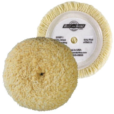7.5" 100% Natural Wool (4-Ply Twist) Grip Wool Pad