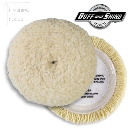Buff & Shine 7503GT 100% Natural Wool (4-Ply Twist) Grip Wool Pad